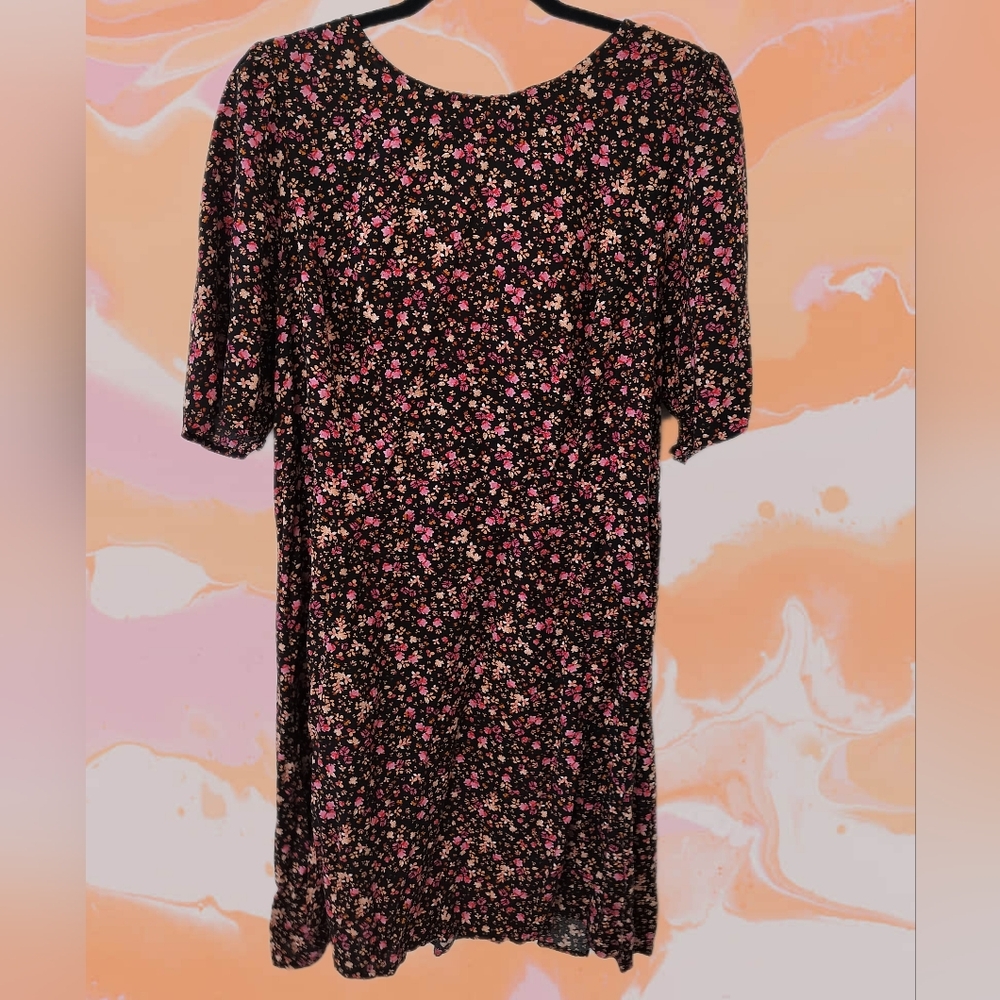 Old Navy Fit & Flare Puffed Sleeves Mini Dress